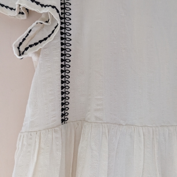 Loft cream off-white loose boho summer cotton dress small sz small NWT - Picture 10 of 16